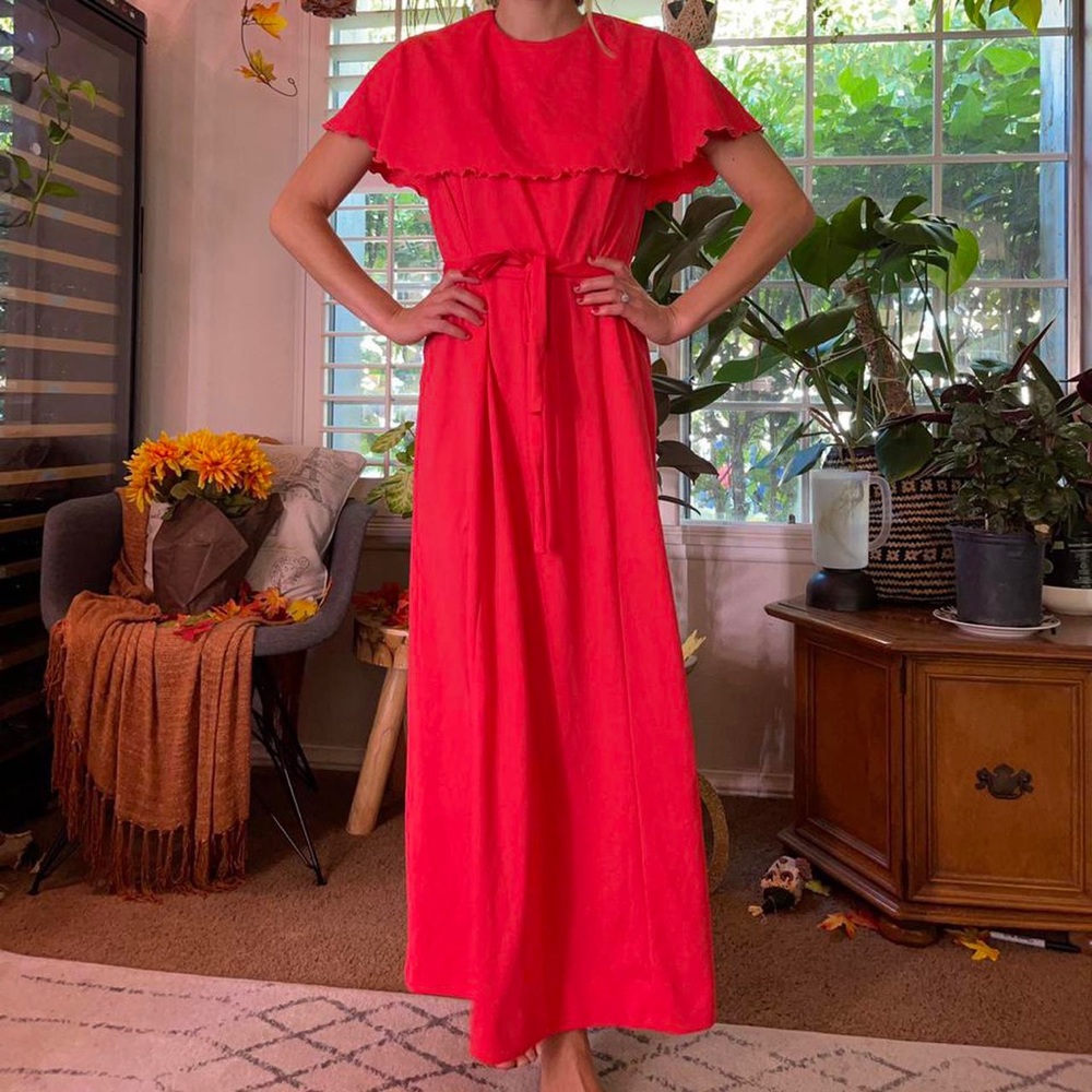 Vintage fuchsia orange dress